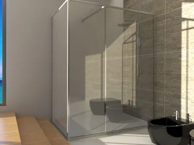 Bathroom on the sea 3D model