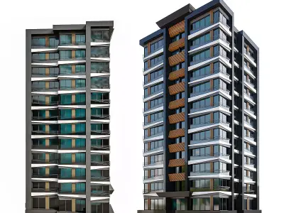 Modern Residential Building 04 3D model