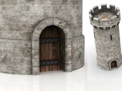 Medieval Castle Tower 3D model