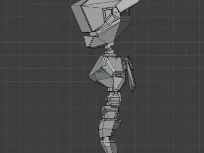 Toon Cyborg Low-poly 3D model