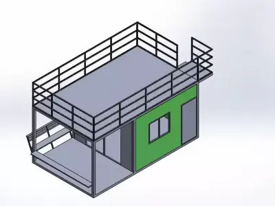 Knockdown House Model 3 X 6 m Free 3D model