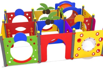Kids Playground Low-poly 3D model