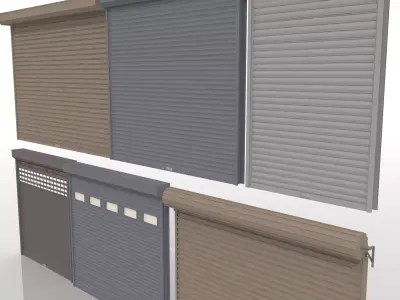 Metal Door Roller Shutter 3D model