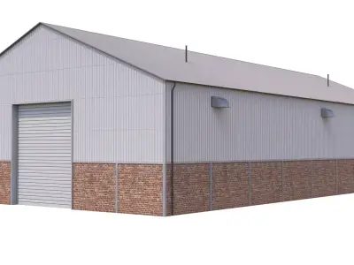 Industrial Building 43 PBR Low-poly 3D model
