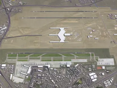 Urumqi - Airport - URC Low-poly 3D model
