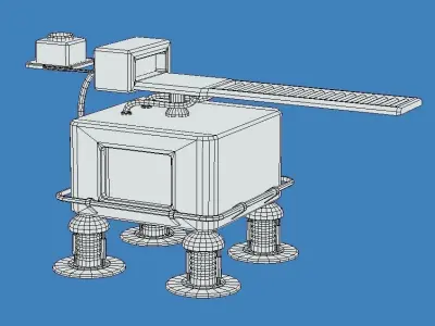 LowPoly SciFi Matter Converter Printer 3D model