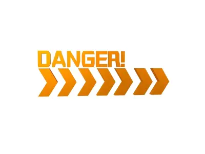 Cyberpunk Future Danger Sign v2 014 Low-poly 3D model