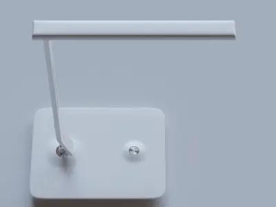 White Table LED Lamp 3D model