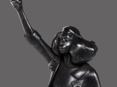 Statue A Surge of Power Jen Reid Low-poly 3D model