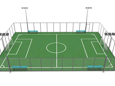 Soccer - Football Field 5x5 3D model