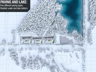 Urban Area 09 Low-poly 3D model