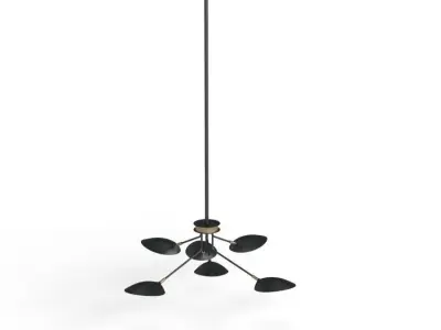 Scan 6 Light LED Pendant 21696BKSBR 3D model