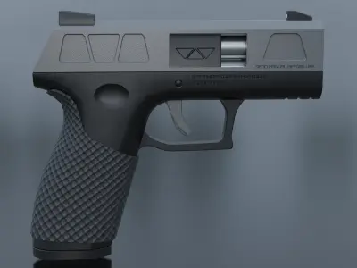 Scifi Pistol Low-poly 3D model get