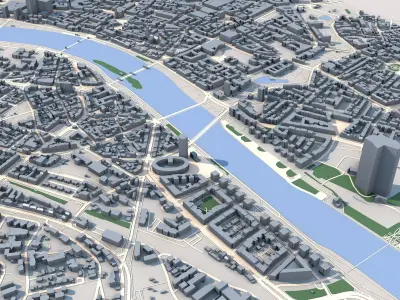 Frankfurt City Germany 3D model