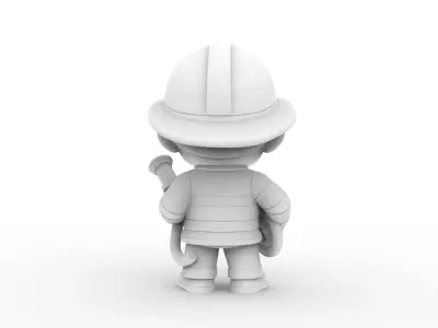 Cartoon Firefighter 3D Printable 3D print model purchase