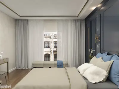 Prestigious and meticulous classic European style bedroom 3D model