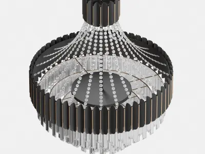 LOGAN CRYSTAL CHANDELIER Low-poly 3D model