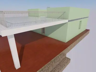 Single-Room House with Upper Floor Access Free 3D model
