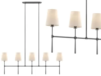 Rhodes Linear Chandelier 5 Light 3D model