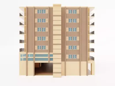 Apartment building model 3D model