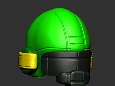 helmet scifi high poly sculpt ver4 3d printable 3D model 3D model purchase