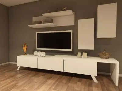 3d tv unit design 3D model