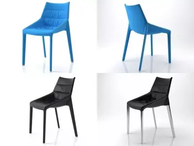 Outline modern dining chairs 3D model