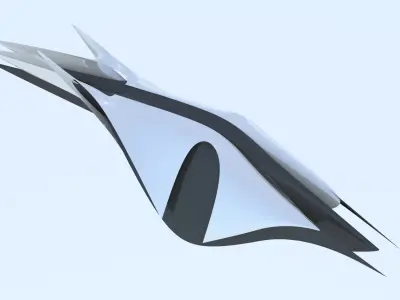 Spaceship Racer 3D Sci-Fi  Low-poly 3D model