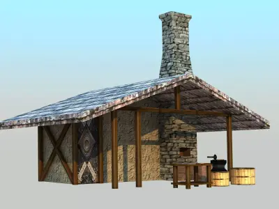 Medieval Smith - Low poly  3D model