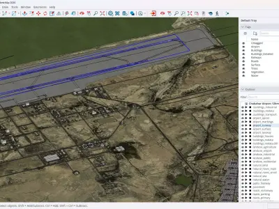 Chabahar - 3D Airport Model Low-poly 3D model