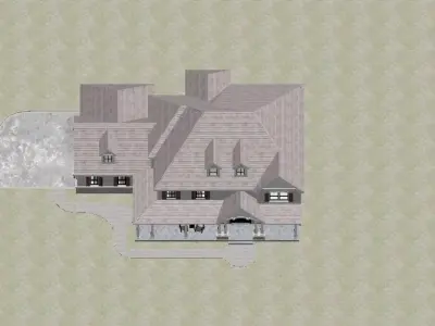 American style villa 3D model