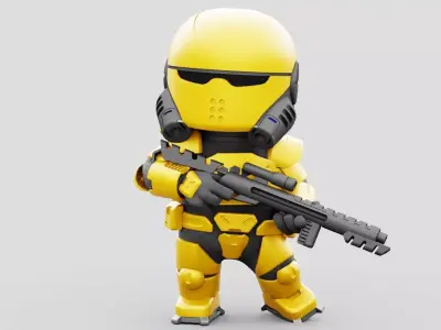 MARS COLONY  TROOPER   RIGGED 3D model