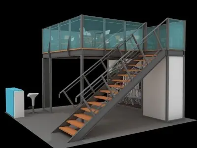 Maxima structure 6x6 double deck 3D model