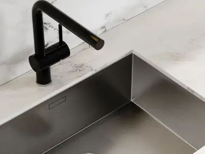 Kitchen 4 modern gold 3D model