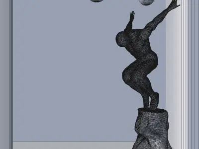 Modern Artistic Sculpture and Pendant Light 3D Display 3D model