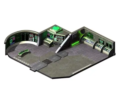 Machinery - repair shop interior 3D model