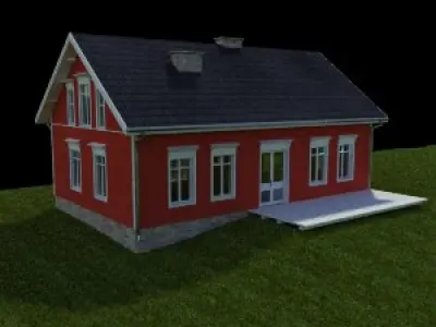 small Swedish house 3D model