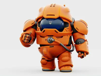 AMONG US CONCEPT CHARACTER B  RIGGED 3D model