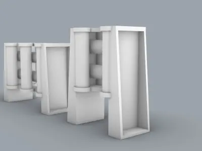 Fairlead Set  Low-poly 3D model