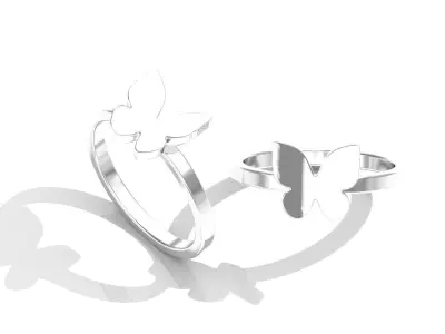Sweet Butterfly Ring  Free 3D print model