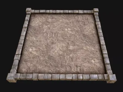 Medieval Prison Roof  Castle Floor Low-poly 3D model