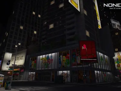 NYC Broadway - 7th Avenue Set 1 V2 3D model