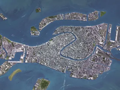 Venice - 3D City Model Low-poly 3D model