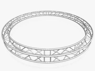 Circle Square Truss - Full diameter 400cm 3D model