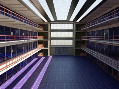 Prison Interior Low-poly 3D model