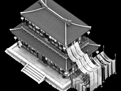 Beijing City Construction - Cloth Shop 06 3D model