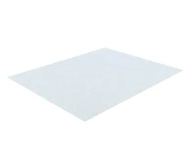 Herringbone Swedish Blue Woven Cotton Rug 8x10 Free 3D model