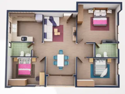 3D Floor Plan 41 3D model