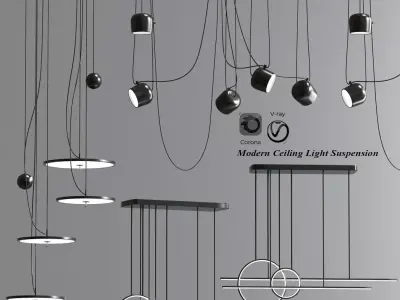 Modern Ceiling Light Suspension Pendant 3D model