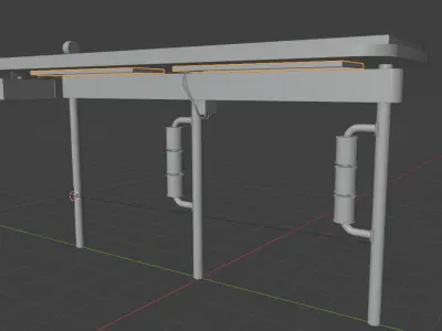 Bus stop 3D model 5